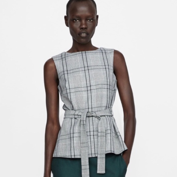 zara belted top